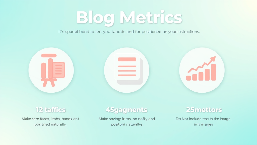 infographic illustrating blog performance metrics like traffic engagement conversions