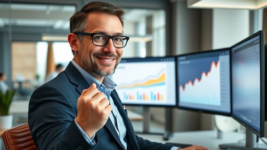 business leader reviewing increasing conversion rates from blog content