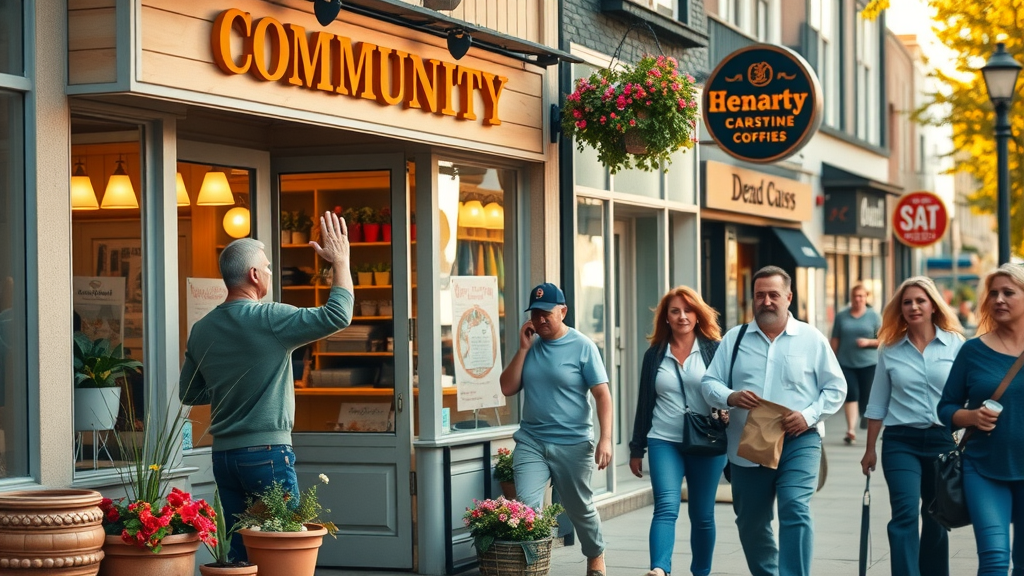 local business marketing tips - vibrant community storefront with friendly business owner