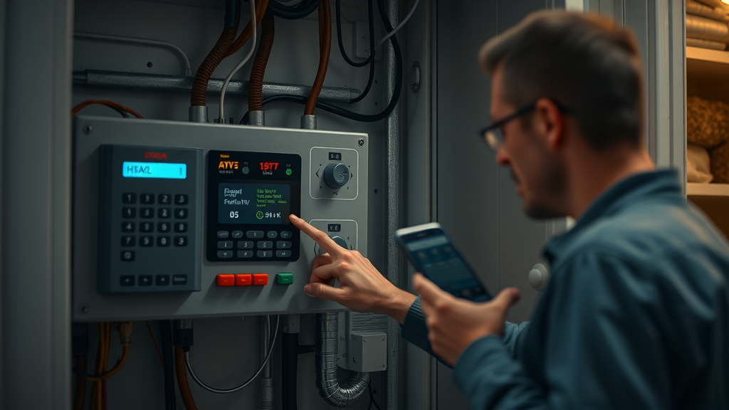 Malfunctioning HVAC control panel prompting emergency HVAC repairs at home