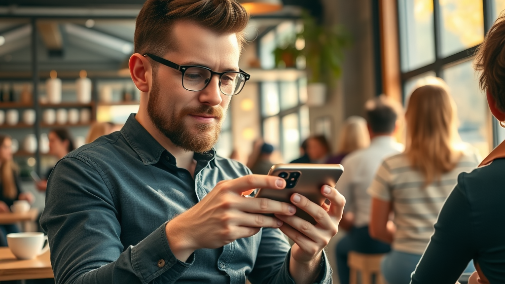 local entrepreneur managing social media for stronger online presence for local businesses