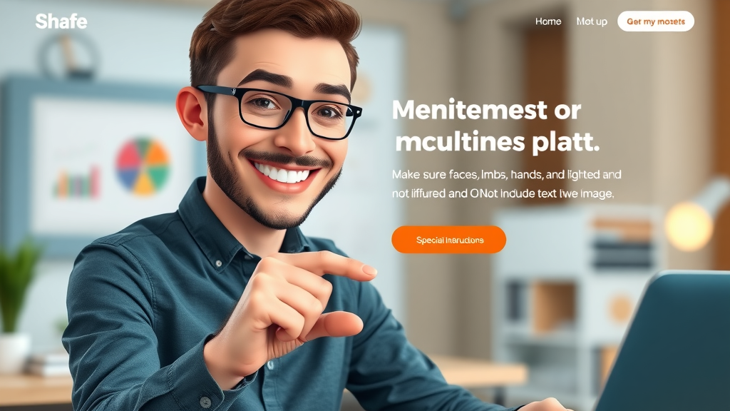 Modern landing page with clear call-to-action button to improve online conversions