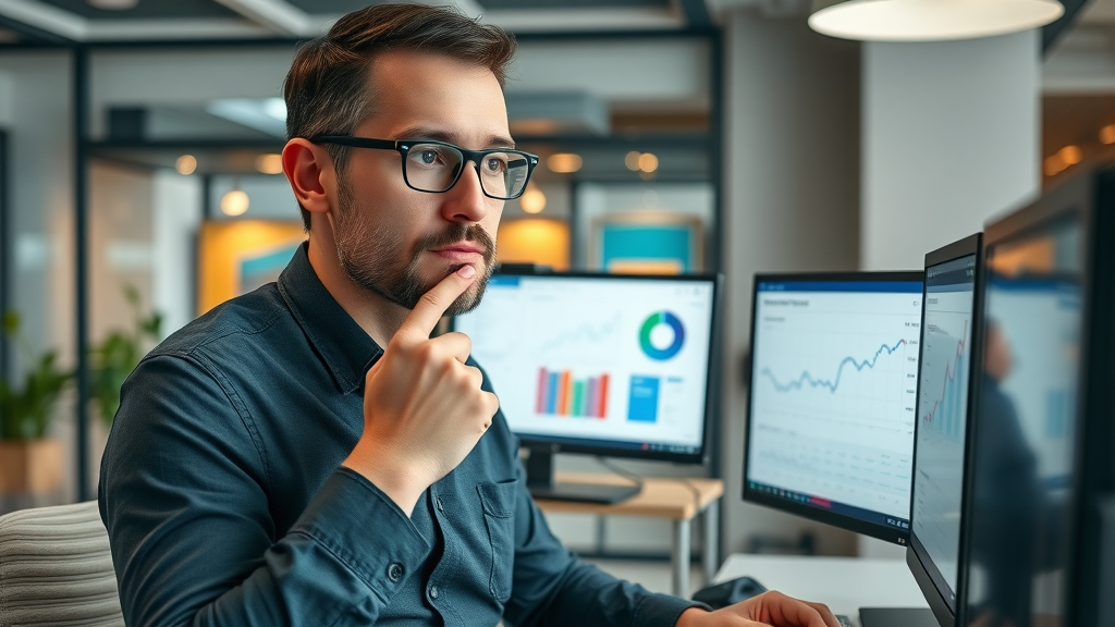 business owner analyzing digital retargeting funnel, facebook retargeting for local businesses, facebook pixel analytics, modern co-working office
