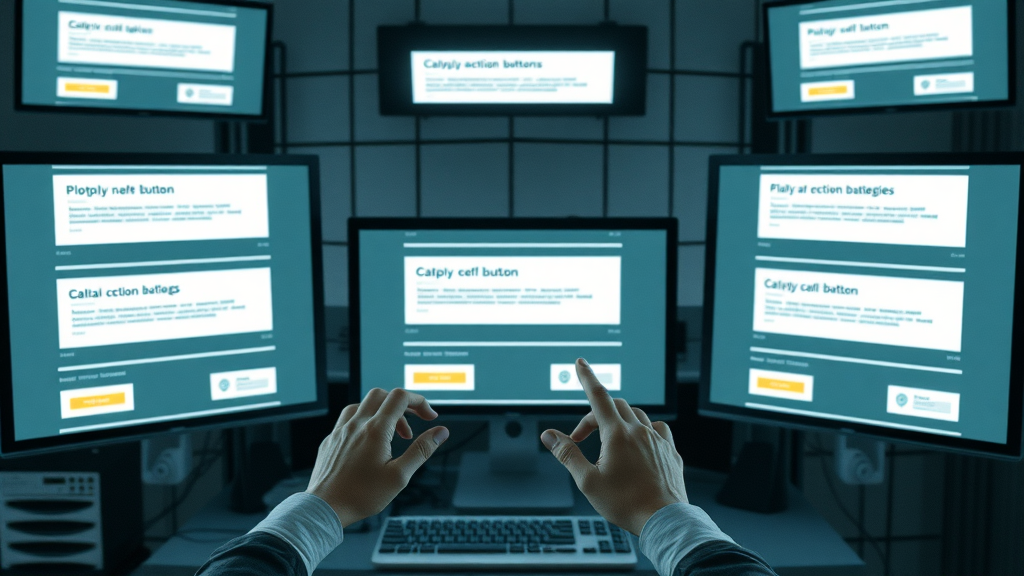 cta button placement website wireframe, designer showing different call to action button strategies