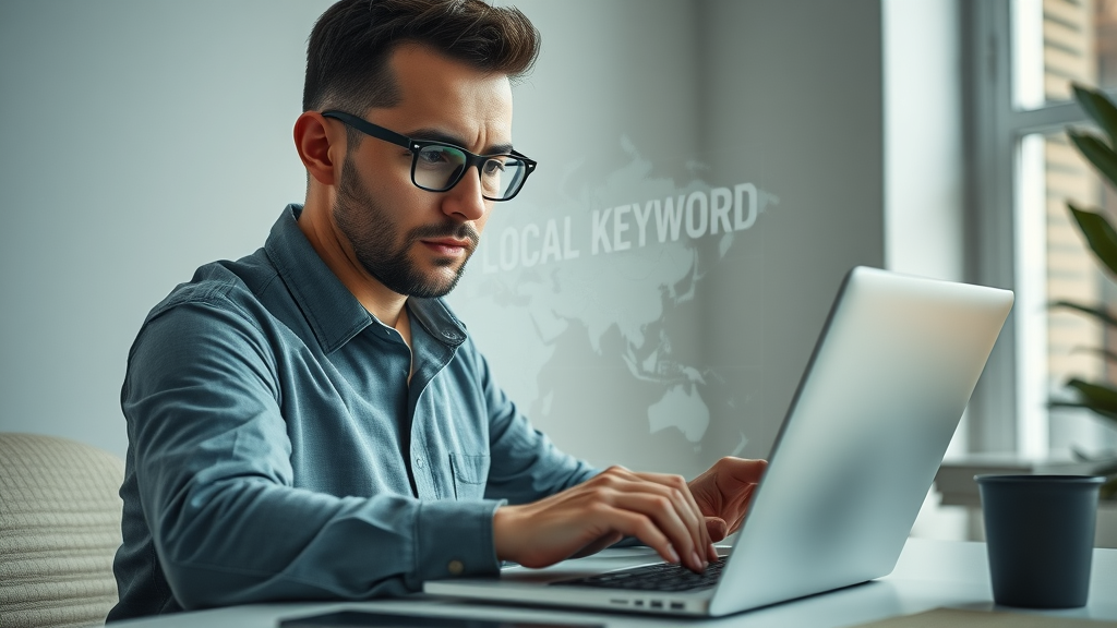 SEO specialist mapping local keywords for online presence for local businesses