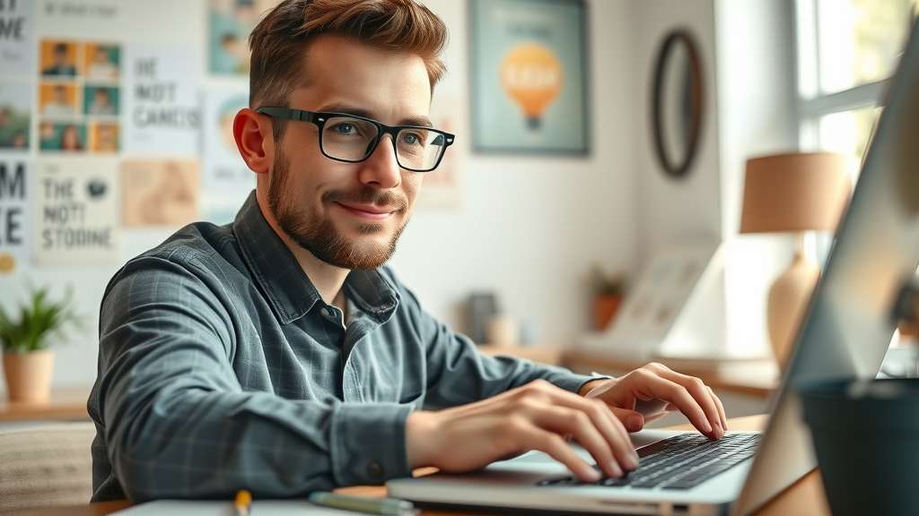 call to action best practices confident copywriter typing impact words for CTA