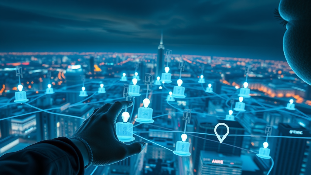 geographic segmentation in retargeting ads shown on digital map interface with city-level audience segments