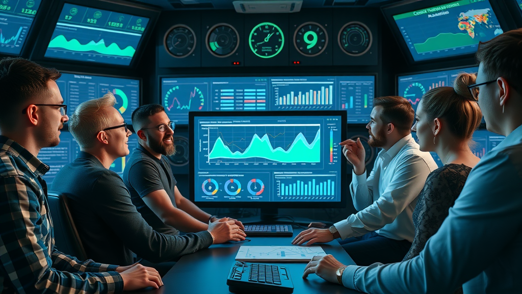diverse marketing team analyzing heatmap to improve website conversion for service businesses