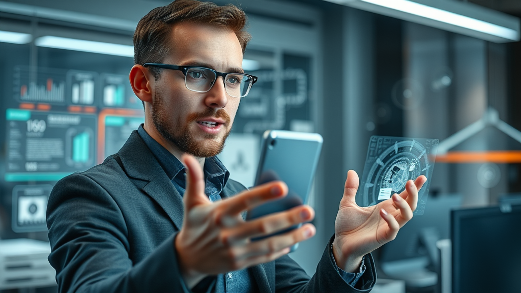 Innovative marketer reviewing AI-powered retargeting ads