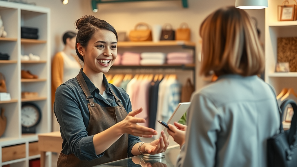 friendly service professional assisting customer, aligning service business offerings with customer needs