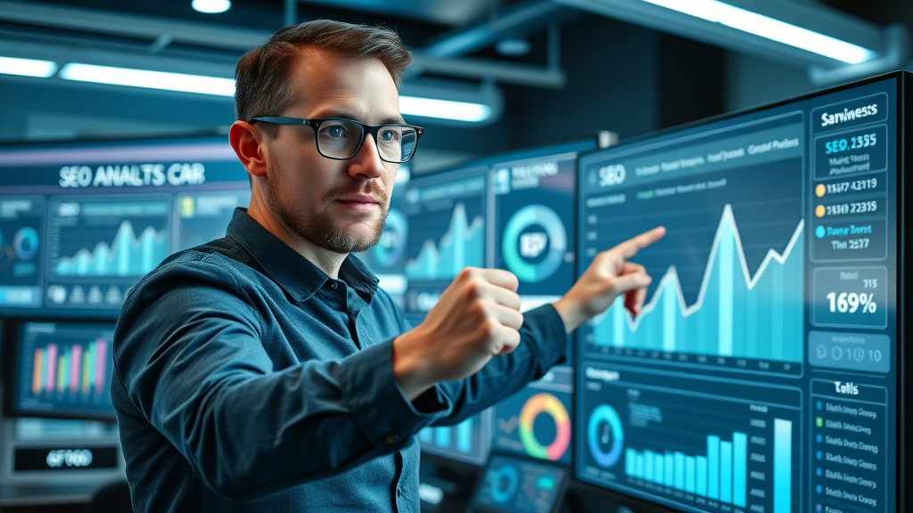 digital marketer analyzing SEO for online presence for local businesses