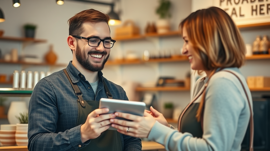 small business owner customer online review testimonial branding