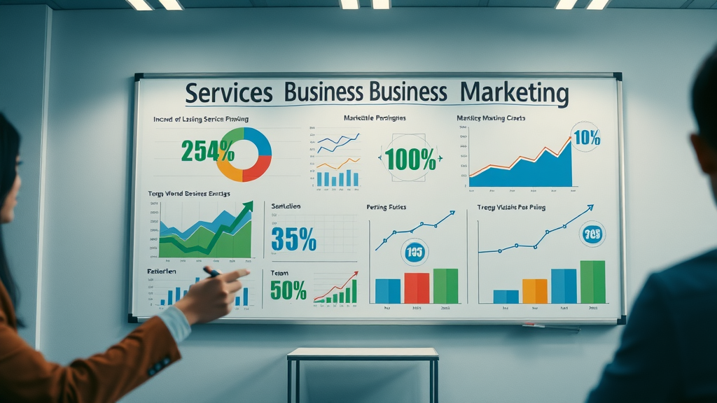 business marketing infographic showing statistics on the impact of service business marketing mistakes and strategies