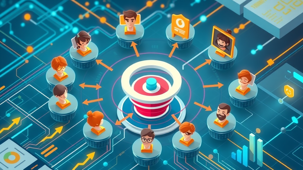 Personalized ad funnel illustration for retargeting campaign optimization