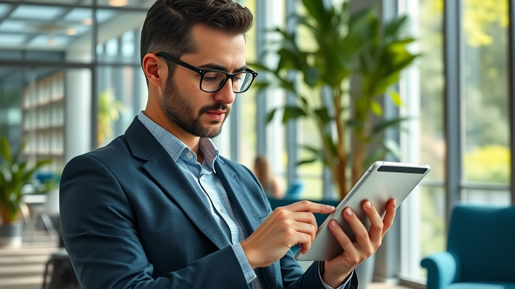 Professional engaging with LinkedIn analytics to boost blog reach on social media