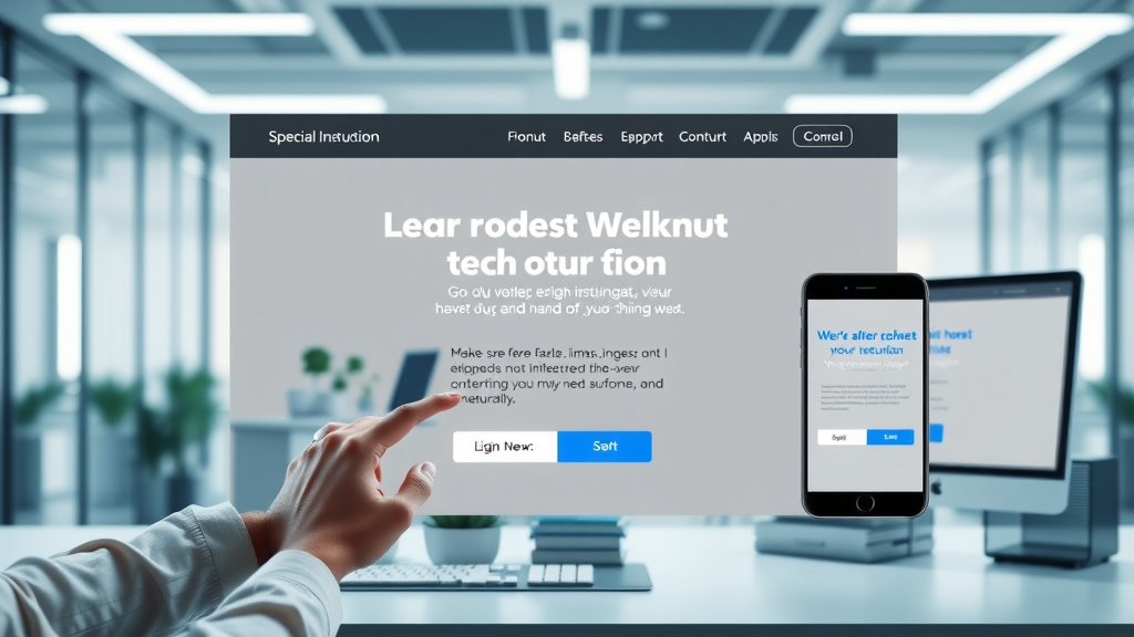 landing page design clean mobile desktop strong CTA visual cues